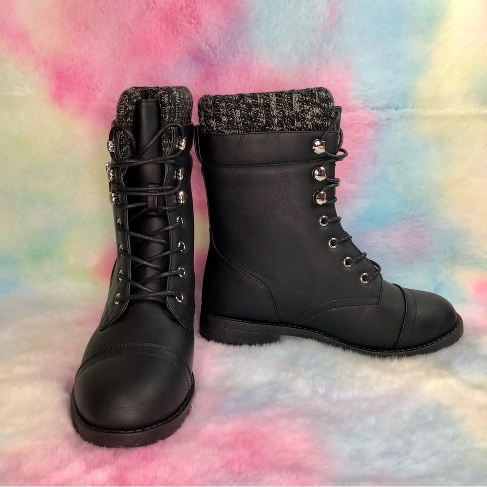 CHILDREN ANKLE BOOT (POET28K) BLACK PU - Picture 8 of 11